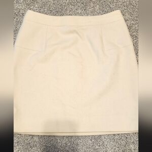 J. Crew Womens Wool Mini Skirt Size 2 (Fits Up To 4) Ivory